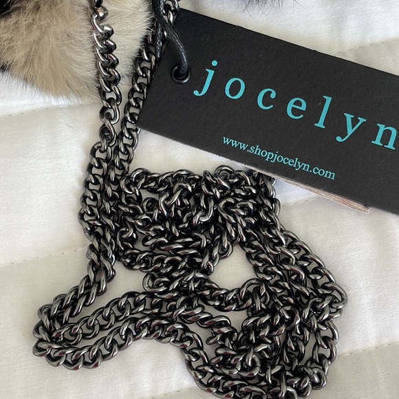 BNW JOCELYN CAMOUFLAGE RABBIT FUR BUCKET PURSE - Picture 6 of 7